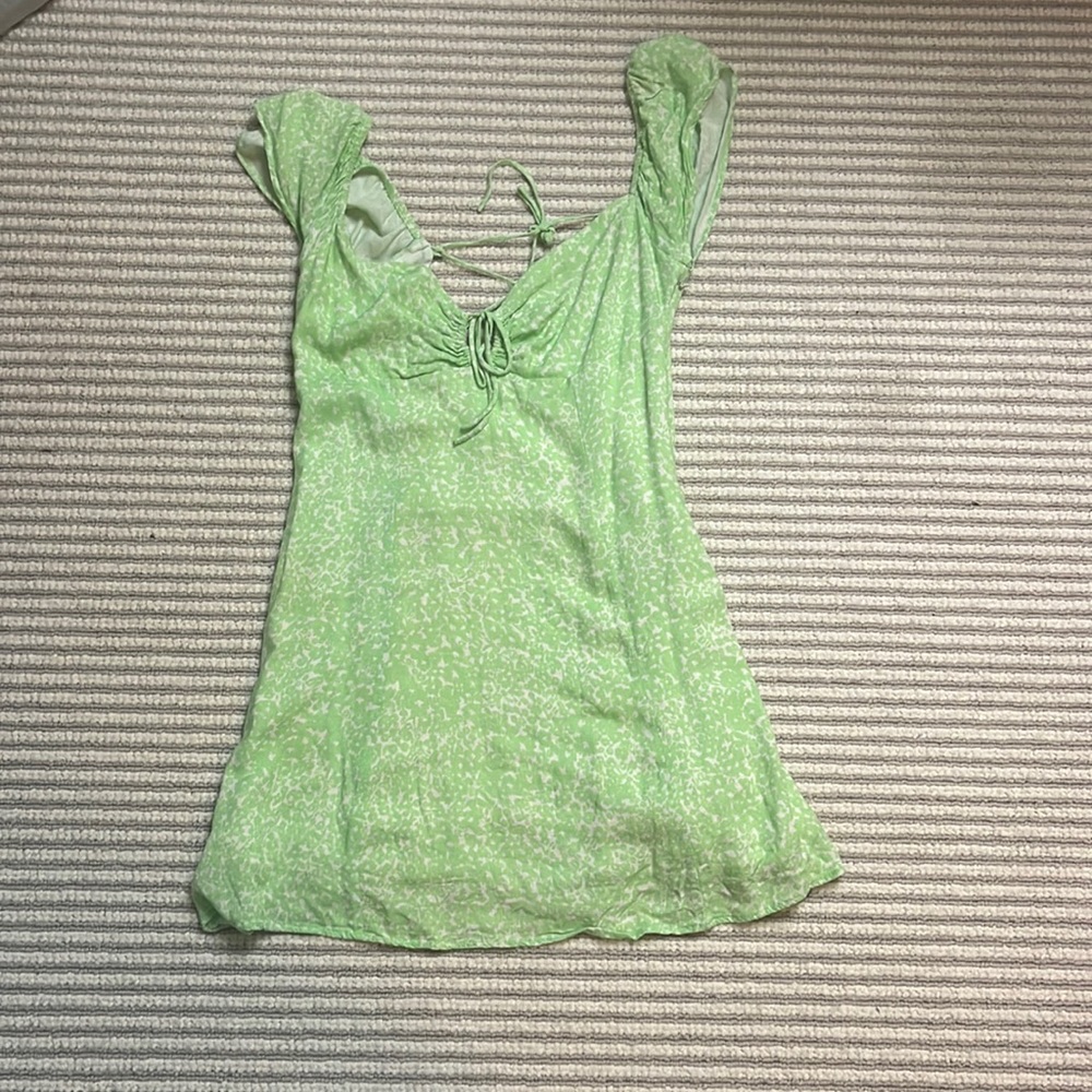 Green mini dress